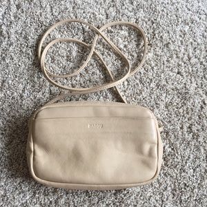 Baggu Leather Cream Crossbody